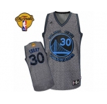 Women's Adidas Golden State Warriors #30 Stephen Curry Swingman Grey Static Fashion 2017 The Finals Patch NBA Jersey