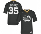 Women's Adidas Golden State Warriors #35 Kevin Durant Authentic Black Alternate NBA Jersey