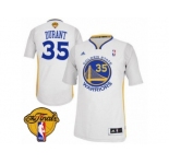 Women's Adidas Golden State Warriors #35 Kevin Durant Swingman White Alternate 2017 The Finals Patch NBA Jersey