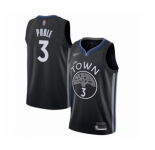 Women's Golden State Warriors #3 Jordan Poole Swingman Black Basketball Jersey 2019-20  City Edition