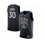 Women's Golden State Warriors #30 Stephen Curry Swingman Black Basketball Jersey 2019-20  City Edition
