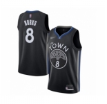 Women's Golden State Warriors #8 Alec Burks Swingman Black Basketball Jersey 2019-20  City Edition