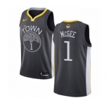 Women's Nike Golden State Warriors #1 JaVale McGee Swingman Black Alternate 2018 NBA Finals Bound NBA Jersey - Statement Edition