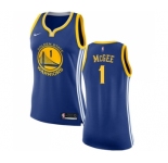 Women's Nike Golden State Warriors #1 JaVale McGee Swingman Royal Blue Road NBA Jersey - Icon Edition
