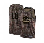 Women's Nike Golden State Warriors #10 Jacob Evans Swingman Camo Realtree Collection NBA Jersey
