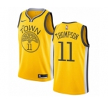 Women's Nike Golden State Warriors #11 Klay Thompson Yellow Swingman Jersey - Earned Edition