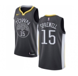 Women's Nike Golden State Warriors #15 Latrell Sprewell Swingman Black Alternate NBA Jersey - Statement Edition