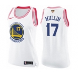 Women's Nike Golden State Warriors #17 Chris Mullin Swingman WhitePink Fashion 2018 NBA Finals Bound NBA Jersey