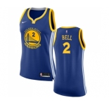 Women's Nike Golden State Warriors #2 Jordan Bell Authentic Royal Blue Road NBA Jersey - Icon Edition