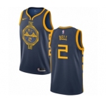 Women's Nike Golden State Warriors #2 Jordan Bell Swingman Navy Blue NBA Jersey - City Edition