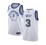 Women's Nike Golden State Warriors #3 David West Swingman White Hardwood Classics NBA Jersey