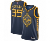 Women's Nike Golden State Warriors #35 Kevin Durant Swingman Navy Blue NBA Jersey - City Edition