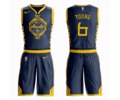Women's Nike Golden State Warriors #6 Nick Young Swingman Navy Blue NBA Suit Jersey - City Edition