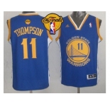 NBA Youth NBA Revolution 30 Warriors #11 Klay Thompson Blue The Finals Patch Stitched Jerseys