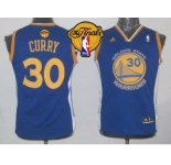 NBA Youth NBA Revolution 30 Warriors #30 Stephen Curry Blue The Finals Patch Stitched Jerseys