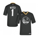 Youth Adidas Golden State Warriors #1 JaVale McGee Authentic Black Alternate NBA Jersey