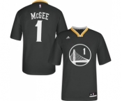 Youth Adidas Golden State Warriors #1 JaVale McGee Authentic Black Alternate NBA Jersey