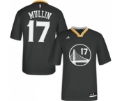 Youth Adidas Golden State Warriors #17 Chris Mullin Authentic Black Alternate NBA Jersey