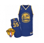 Youth Adidas Golden State Warriors #35 Kevin Durant Swingman Royal Blue Road 2017 The Finals Patch NBA Jersey