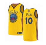 Youth Golden State Warriors #10 Jacob Evans Swingman Gold Basketball 2019 Basketball Finals Bound Jersey - City Edition