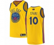 Youth Golden State Warriors #10 Jacob Evans Swingman Gold Basketball 2019 Basketball Finals Bound Jersey - City Edition