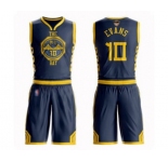 Youth Golden State Warriors #10 Jacob Evans Swingman Navy Blue Basketball Suit 2019 Basketball Finals Bound Jersey - City Edition