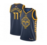 Youth Golden State Warriors #11 Klay Thompson Swingman Navy Blue Basketball 2019 Basketball Finals Bound Jersey - City Edition