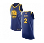 Youth Golden State Warriors #2 Jordan Bell Authentic Royal Blue 2019 Basketball Finals Bound Basketball Jersey - Icon Edition