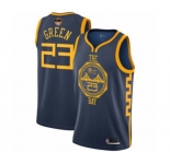 Youth Golden State Warriors #23 Draymond Green Swingman Navy Blue Basketball 2019 Basketball Finals Bound Jersey - City Edition