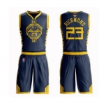 Youth Golden State Warriors #23 Mitch Richmond Swingman Navy Blue Basketball Suit 2019 Basketball Finals Bound Jersey - City Edition