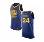 Youth Golden State Warriors #24 Rick Barry Authentic Royal Blue 2019 Basketball Finals Bound Basketball Jersey - Icon Edition