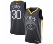 Youth Golden State Warriors #30 Stephen Curry Swingman Black 2019 Basketball Finals Bound Basketball Jersey - Statement Edition