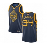 Youth Golden State Warriors #34 Shaun Livingston Swingman Navy Blue Basketball 2019 Basketball Finals Bound Jersey - City Edition