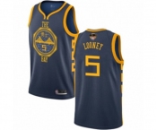 Youth Golden State Warriors #5 Kevon Looney Swingman Navy Blue Basketball 2019 Basketball Finals Bound Jersey - City Edition