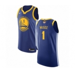 Youth Nike Golden State Warriors #1 JaVale McGee Authentic Royal Blue Road 2018 NBA Finals Bound NBA Jersey - Icon Edition