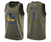 Youth Nike Golden State Warriors #1 JaVale McGee Swingman Green Salute to Service NBA Jersey