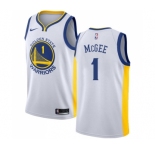 Youth Nike Golden State Warriors #1 JaVale McGee Swingman White Home NBA Jersey - Association Edition