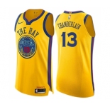 Youth Nike Golden State Warriors #13 Wilt Chamberlain Swingman Gold NBA Jersey - City Edition