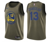 Youth Nike Golden State Warriors #13 Wilt Chamberlain Swingman Green Salute to Service NBA Jersey