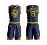Youth Nike Golden State Warriors #13 Wilt Chamberlain Swingman Navy Blue NBA Suit Jersey - City Edition
