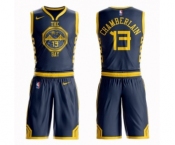 Youth Nike Golden State Warriors #13 Wilt Chamberlain Swingman Navy Blue NBA Suit Jersey - City Edition