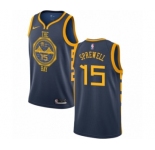Youth Nike Golden State Warriors #15 Latrell Sprewell Swingman Navy Blue NBA Jersey - City Edition