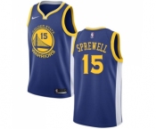 Youth Nike Golden State Warriors #15 Latrell Sprewell Swingman Royal Blue Road NBA Jersey - Icon Edition
