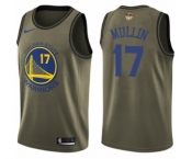 Youth Nike Golden State Warriors #17 Chris Mullin Swingman Green Salute to Service 2018 NBA Finals Bound NBA Jersey