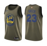 Youth Nike Golden State Warriors #23 Draymond Green Swingman Green Salute to Service 2018 NBA Finals Bound NBA Jersey