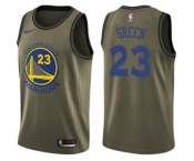 Youth Nike Golden State Warriors #23 Draymond Green Swingman Green Salute to Service NBA Jersey