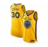 Youth Nike Golden State Warriors #30 Stephen Curry Swingman Gold 2018 NBA Finals Bound NBA Jersey - City Edition