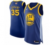 Youth Nike Golden State Warriors #35 Kevin Durant Authentic Royal Blue Road 2018 NBA Finals Bound NBA Jersey - Icon Edition