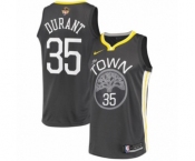 Youth Nike Golden State Warriors #35 Kevin Durant Swingman Black Alternate 2018 NBA Finals Bound NBA Jersey - Statement Edition