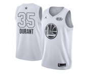 Youth Nike Golden State Warriors #35 Kevin Durant White NBA Jordan Swingman 2018 All-Star Game Jersey